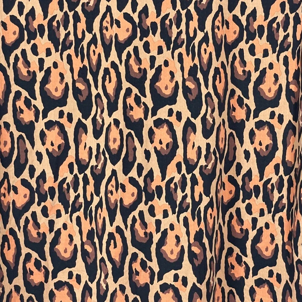 IBKÜL 1/4 Zip Sun Shirt Women L Leopard Print UPF 50 Activewear Golf‎ Tennis